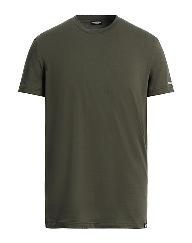 DSQUARED2 T-shirt intima UNDERWEAR Verde militare 95% Cotone, 5% Elastan