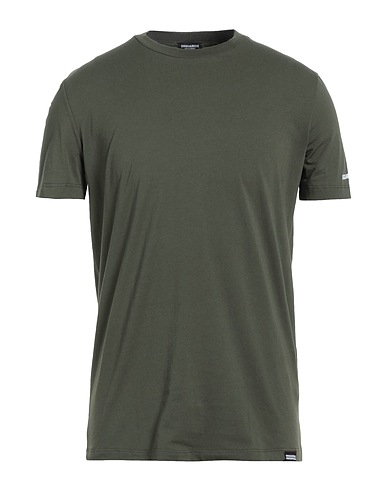 DSQUARED2 Undershirt UNDERWEAR Military green 95% Cotton, 5% Elastane
