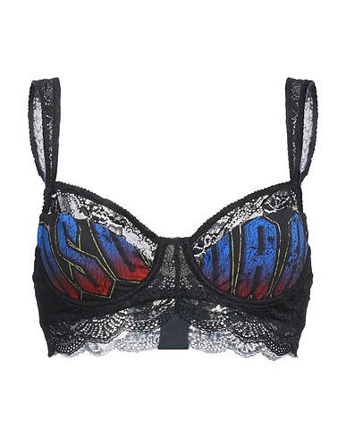 DSQUARED2 Bra UNDERWEAR Black 89% Cotton, 11% Elastane