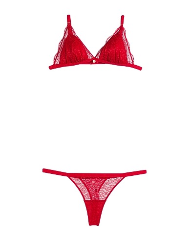 TWINSET Set Red 75% Polyamide, 17% Elastane, 8% Polyester