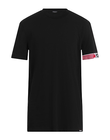 DSQUARED2 Undershirt UNDERWEAR Black 95% Cotton, 5% Elastane