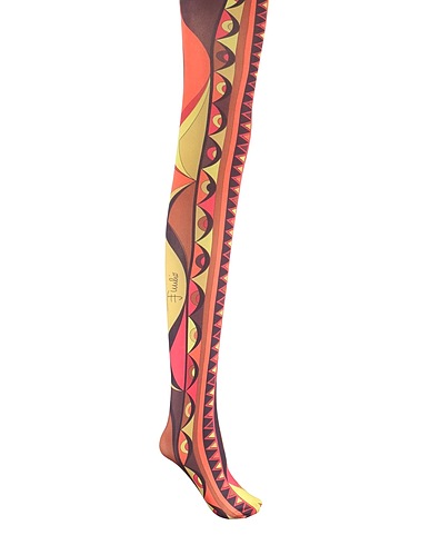 PUCCI Socks & tights Orange 90% Polyamide, 10% Elastane