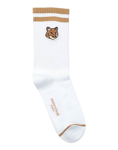 MAISON KITSUNÉ Socks & tights White 66% Cotton, 14% Polyamide, 11% Polyester, 9% Elastane