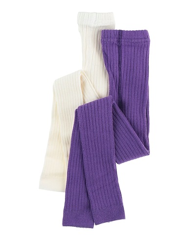 MINI RODINI Socks & tights Purple 80% Organic cotton, 18% Polyamide, 2% Elastane