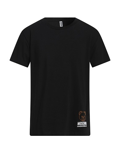 MOSCHINO Undershirt UNDERWEAR Black 94% Cotton, 6% Elastane