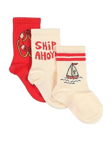 MINI RODINI Socks & tights Beige 80% Organic cotton, 18% Polyamide, 2% Elastane