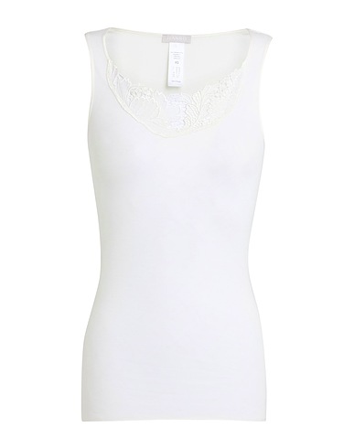 HANRO Undershirt Cream 100% Cotton, Polyester