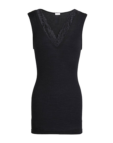 HANRO Undershirt Charcoal 80% Wool, 20% Silk