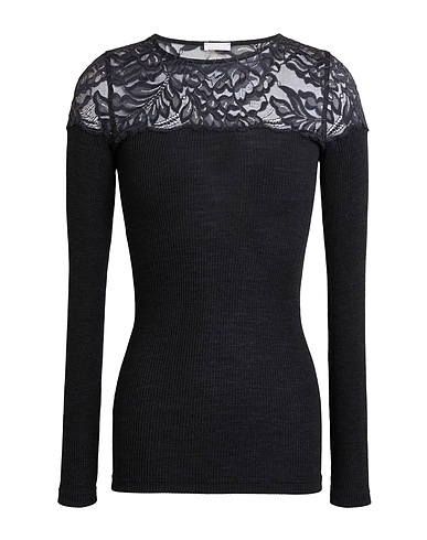 HANRO Undershirt Charcoal 80% Wool, 20% Silk