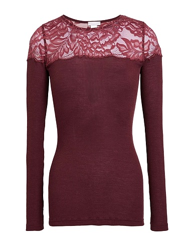 HANRO T-shirt intima Cioccolato 80% Lana, 20% Seta