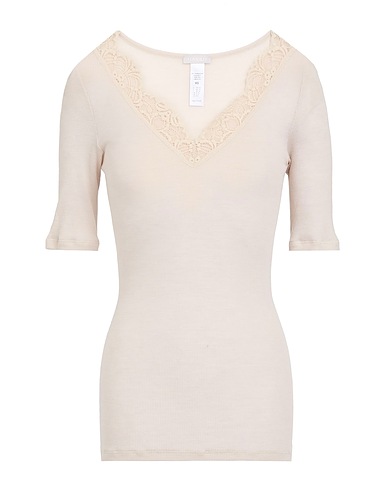 HANRO Undershirt Beige 70% Merino Wool, 30% Silk