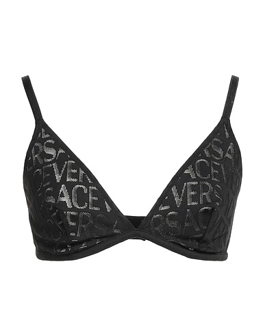 VERSACE Bra Black 81% Polyamide, 19% Elastane