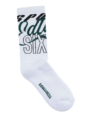 DSQUARED2 Socks & tights White 80% Cotton, 19% Nylon, 1% Elastane