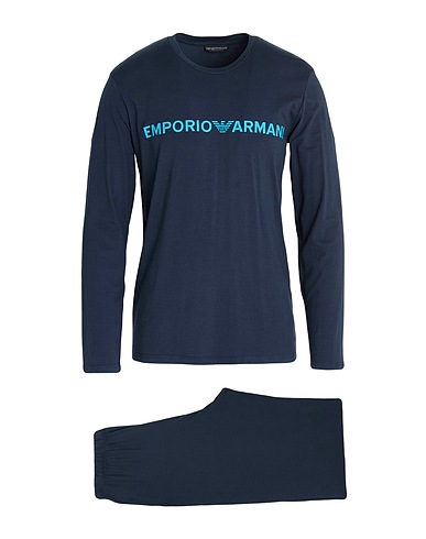 EMPORIO ARMANI Sleepwear UNDERWEAR Navy blue 95% Cotton, 5% Elastane