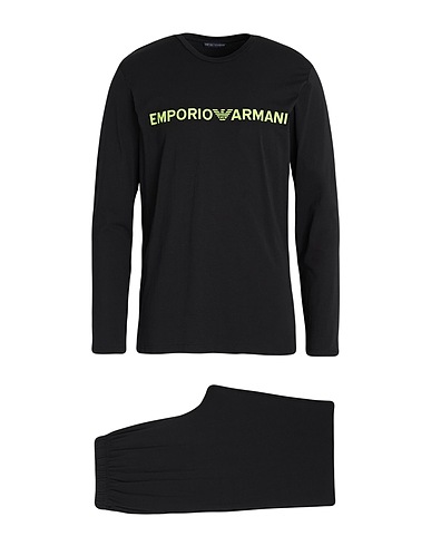 EMPORIO ARMANI Πιτζάμα UNDERWEAR Μαύρο 95% Βαμβάκι, 5% Ελαστάνη