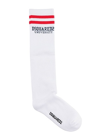 DSQUARED2 Socks & tights White 68% Cotton, 23% Nylon, 8% Elastic fibres, 1% Elastane