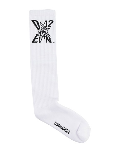 DSQUARED2 Socks & tights White 68% Cotton, 23% Nylon, 8% Elastic fibres, 1% Elastane