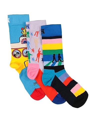 HAPPY SOCKS Socks & tights Yellow 86% Cotton, 12% Polyamide, 2% Elastane