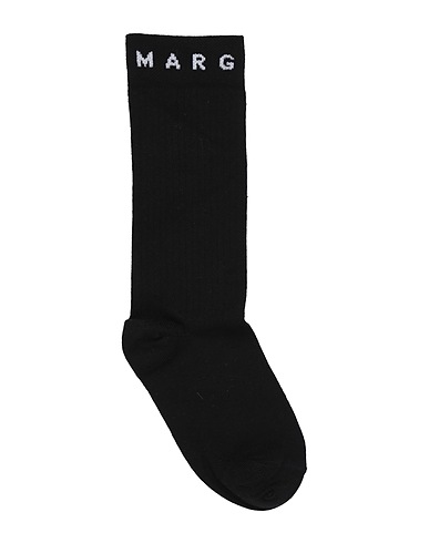 MM6 MAISON MARGIELA ストッキング＆ソックス ブラック コットン 49% / ナイロン 35% / ゴム 15% / ポリウレタン 1%
