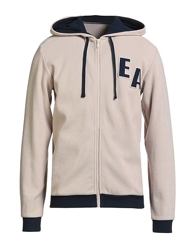 EMPORIO ARMANI Hooded track jacket  UNDERWEAR Beige 74% Cotton, 26% Polyester