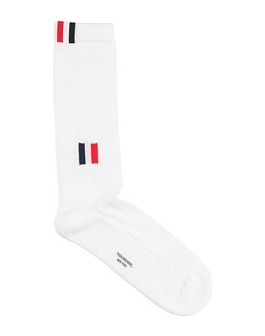 THOM BROWNE Socks & tights White 68% Cotton, 29% Polyamide, 3% Elastane