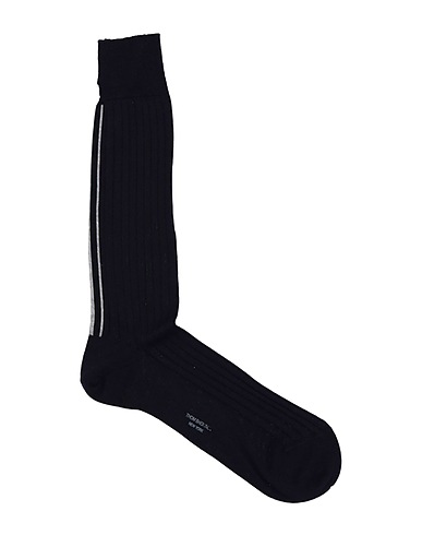 THOM BROWNE Calze e Calzini Blu notte Super 130s Lana