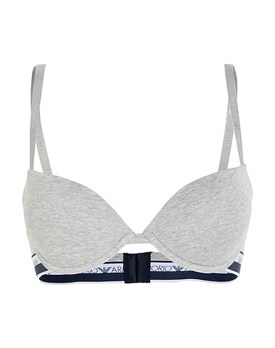 EMPORIO ARMANI Bra Grey 95% Cotton, 5% Elastane, Polyester, Polyamide