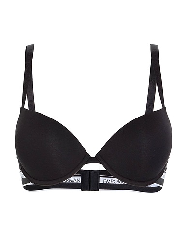 EMPORIO ARMANI Bra Black 95% Cotton, 5% Elastane, Polyester, Polyamide