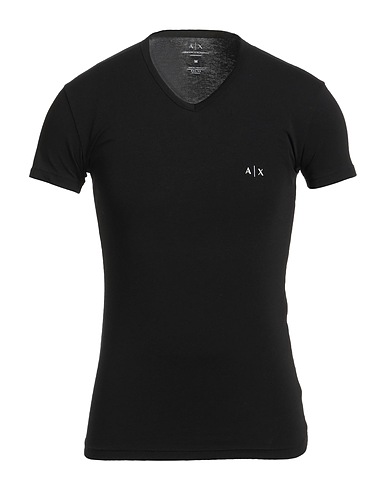 ARMANI EXCHANGE Undershirt Black 95% Cotton, 5% Elastane