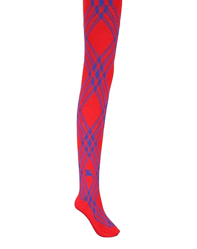BURBERRY Socks & tights Red 74% Wool, 24% Polyamide, 2% Elastane