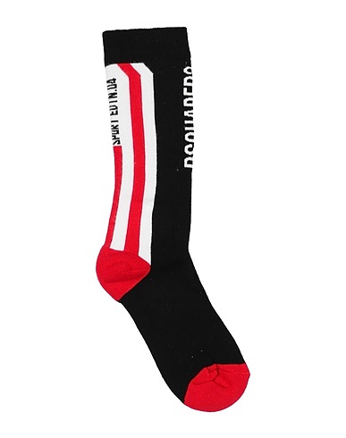 DSQUARED2 Socks & tights Black 80% Cotton, 18% Nylon, 2% Elastane