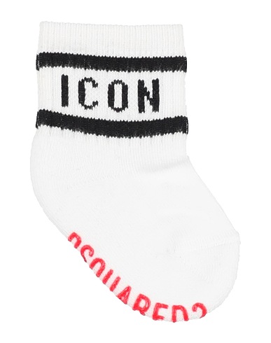 DSQUARED2 Socks & tights White 80% Cotton, 18% Polyamide, 2% Elastane
