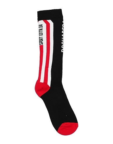 DSQUARED2 Socks & tights Black 80% Cotton, 18% Nylon, 2% Elastane