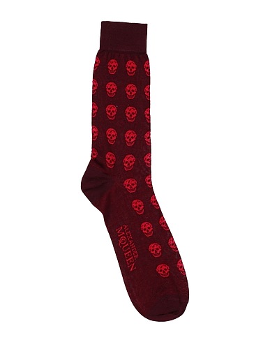 McQ Alexander McQueen Socks & tights Burgundy 100% Cotton