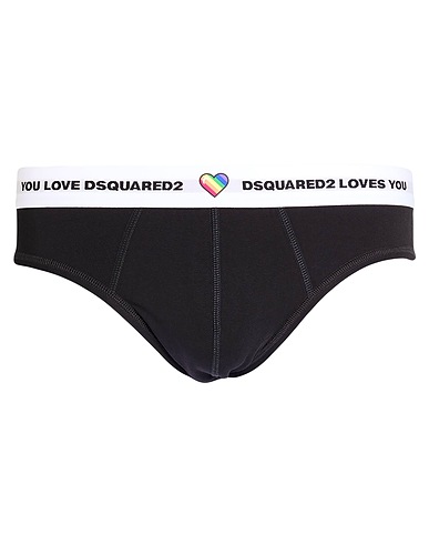 DSQUARED2 Slip UNDERWEAR Noir 94% Coton, 6% Élasthanne