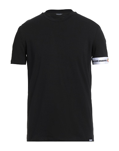 DSQUARED2 Undershirt UNDERWEAR Black 94% Cotton, 6% Elastane