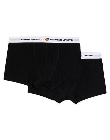 DSQUARED2 Boxer UNDERWEAR Black 94% Cotton, 6% Elastane