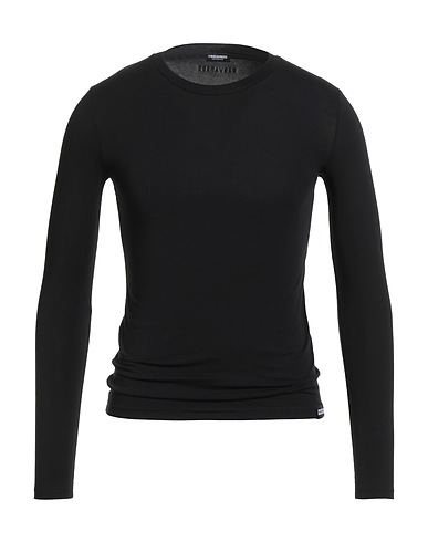 DSQUARED2 Undershirt UNDERWEAR Black 95% Cotton, 5% Elastane