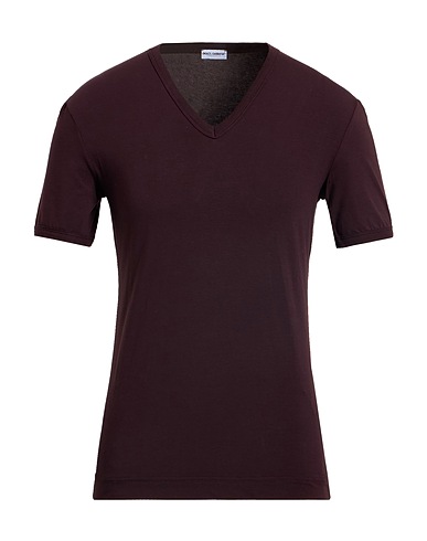 DOLCE&GABBANA Undershirt UNDERWEAR Plum 90% Cotton, 10% Elastane