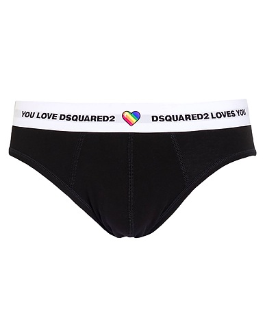 DSQUARED2 Brief UNDERWEAR Black 94% Cotton, 6% Elastane