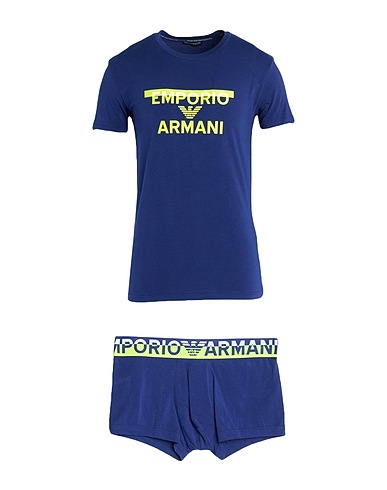 EMPORIO ARMANI Underwear set Blue 95% Cotton, 5% Elastane
