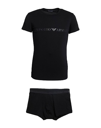 EMPORIO ARMANI Underwear set Black 95% Cotton, 5% Elastane
