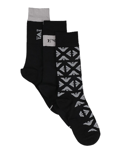 EMPORIO ARMANI Socks & tights Black 74% Cotton, 25% Polyamide, 1% Elastane