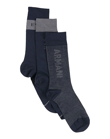 EMPORIO ARMANI Socks & tights Navy blue 74% Cotton, 25% Polyamide, 1% Elastane
