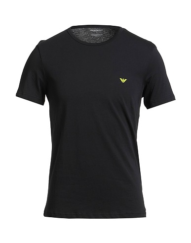 EMPORIO ARMANI Undershirt UNDERWEAR  Black 95% Cotton, 5% Elastane