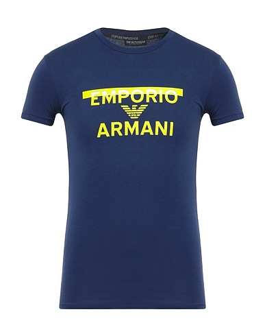 EMPORIO ARMANI Undershirt Navy blue 95% Cotton, 5% Elastane