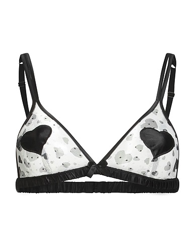 TWINSET Bra Black 85% Polyamide, 15% Elastane, Polyester