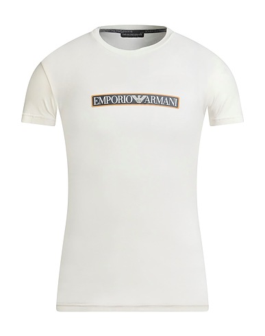 EMPORIO ARMANI Undershirt UNDERWEAR Cream 95% Cotton, 5% Elastane