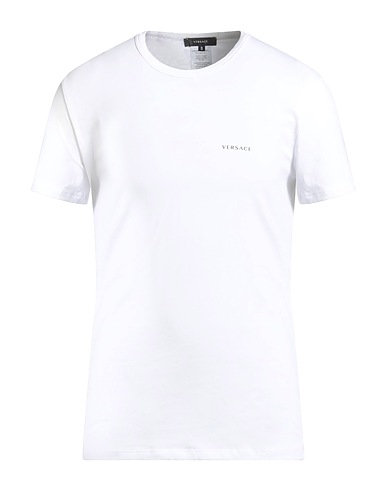 VERSACE Undershirt White 94% Cotton, 6% Elastane