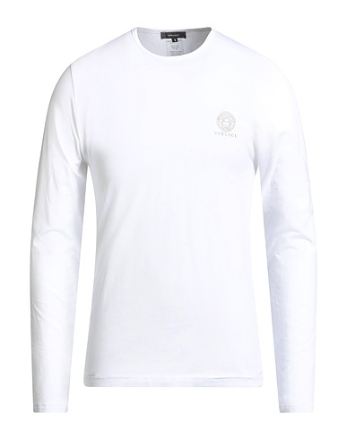 VERSACE Undershirt White 94% Cotton, 6% Elastane